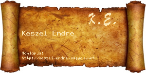 Keszei Endre névjegykártya